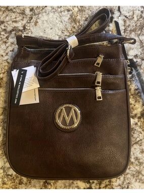 MKF Crossbody Shoulder Bag in Dark Brown - New w/Tags
